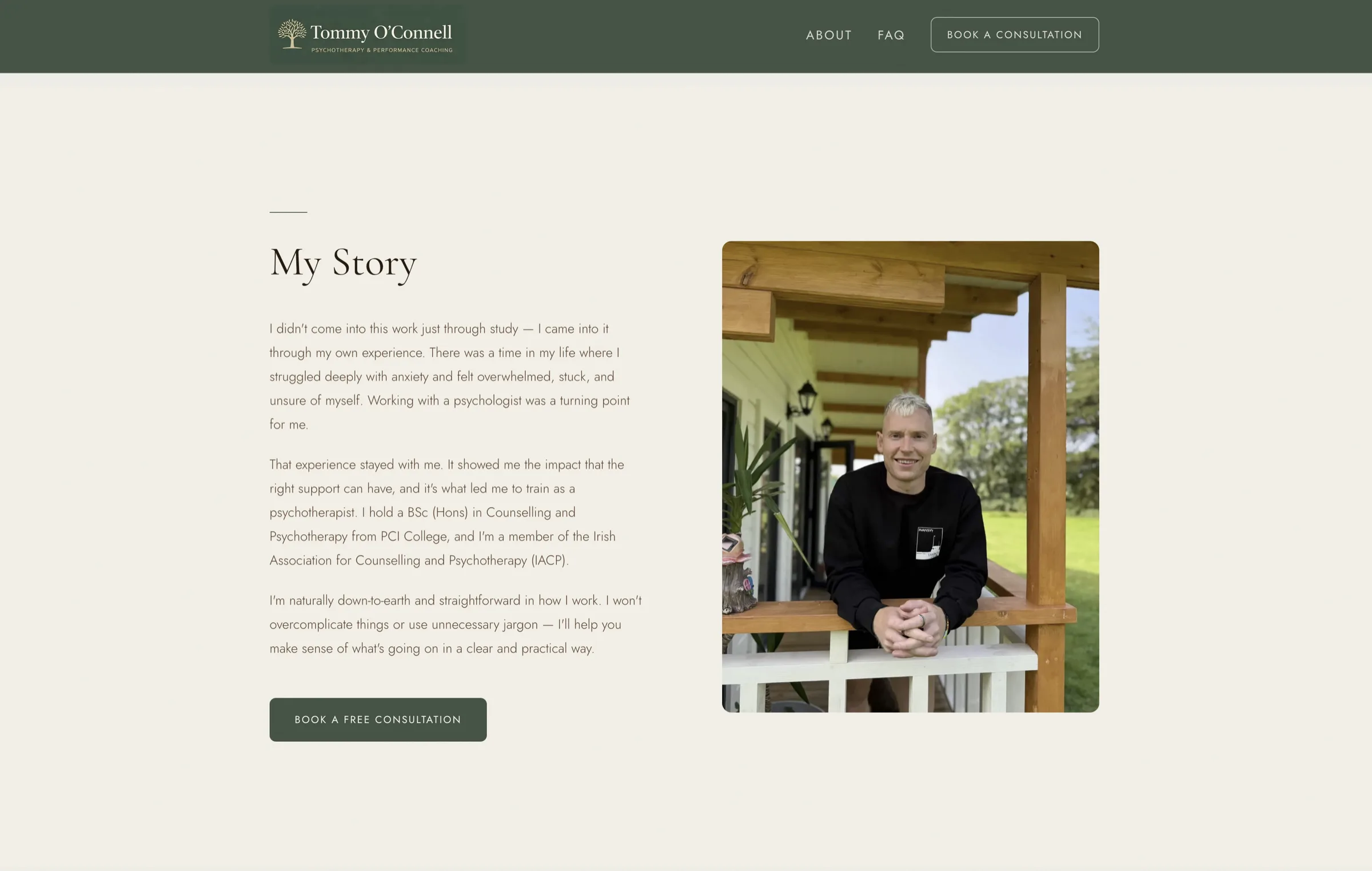 Tommy O'Connell — Psychotherapist & Performance Coach