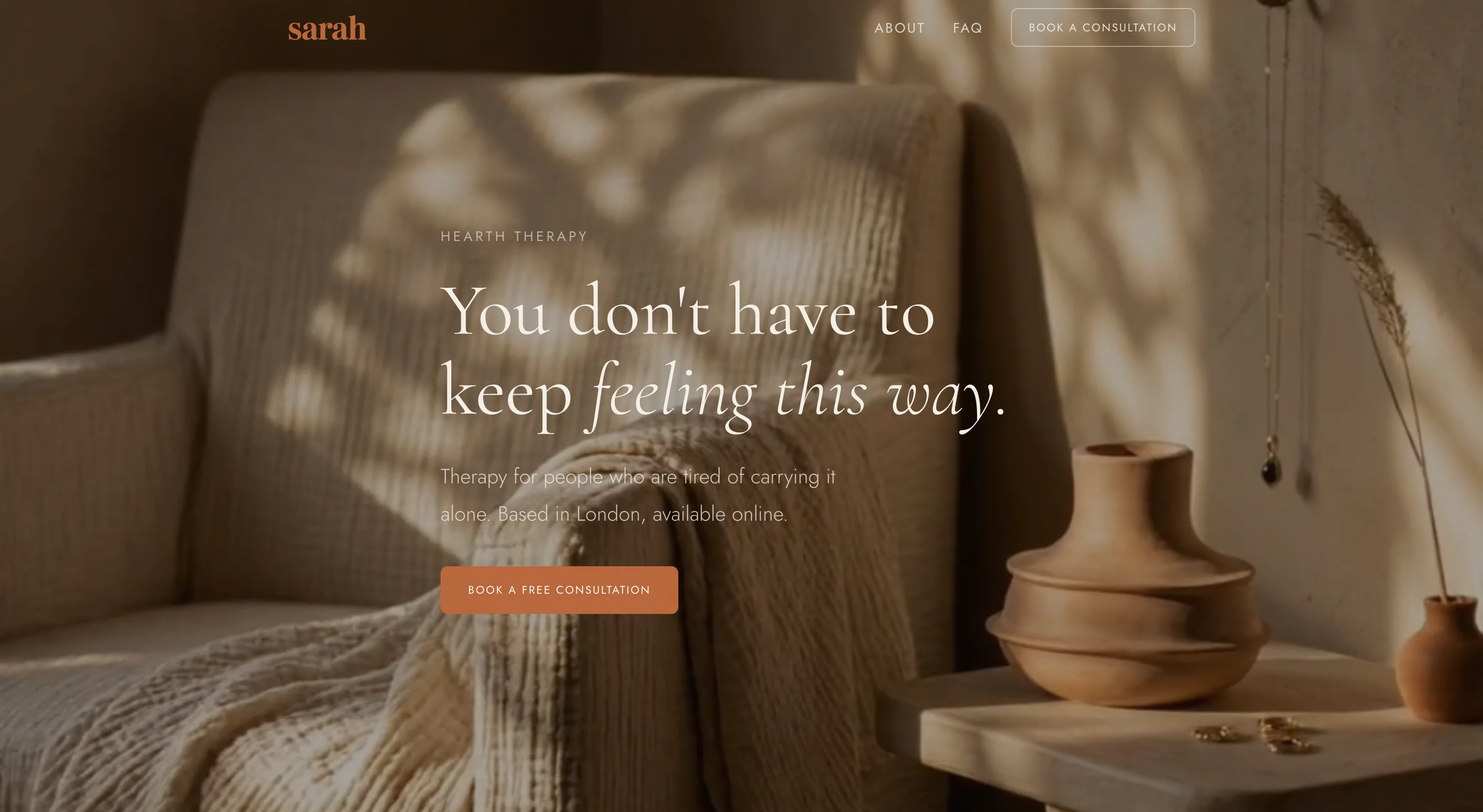 Hearth therapy website template