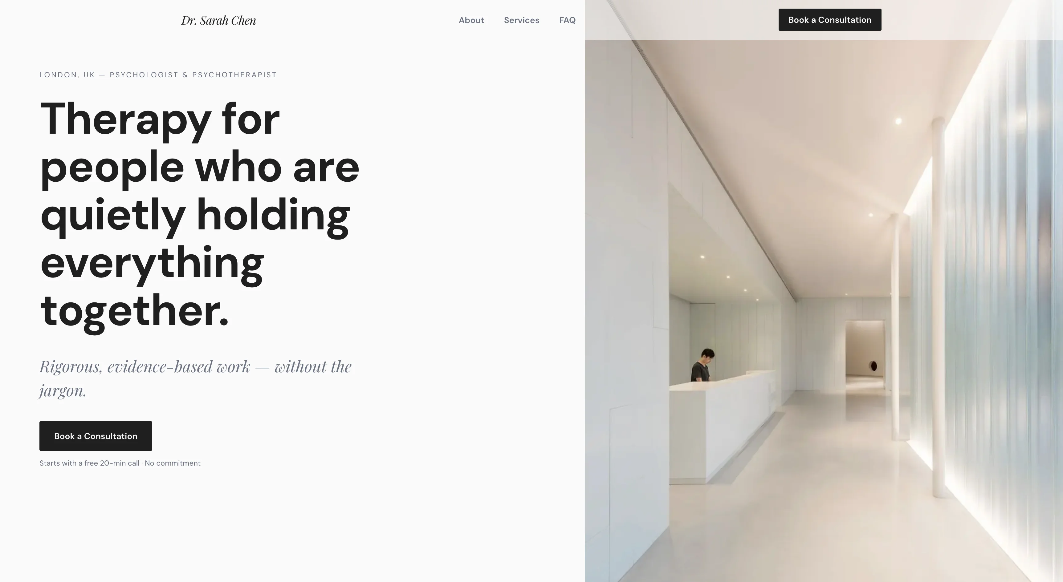 Meridian therapy website template