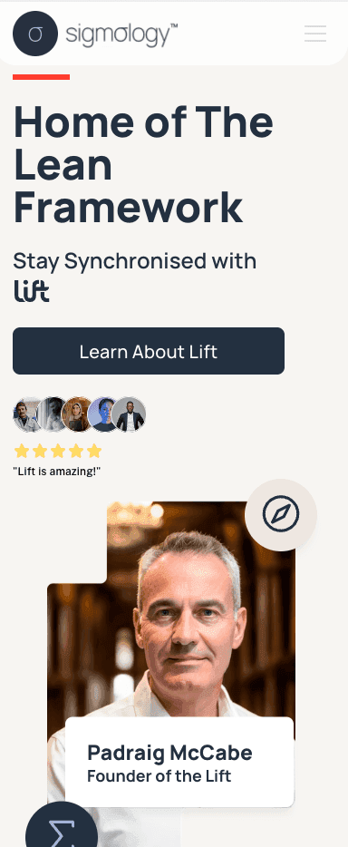 Sigmology mobile view